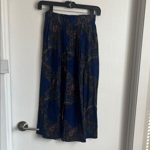 Elegant Blue Patterned Skirt